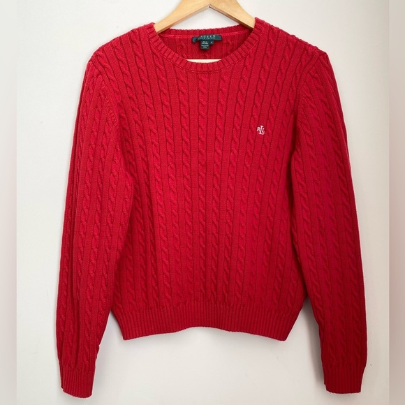 Lauren Ralph Lauren Sweaters - Lauren Ralph Lauren Crewneck Cable Knit 100% Cotton
Womens Jumper Sweater Sz XL